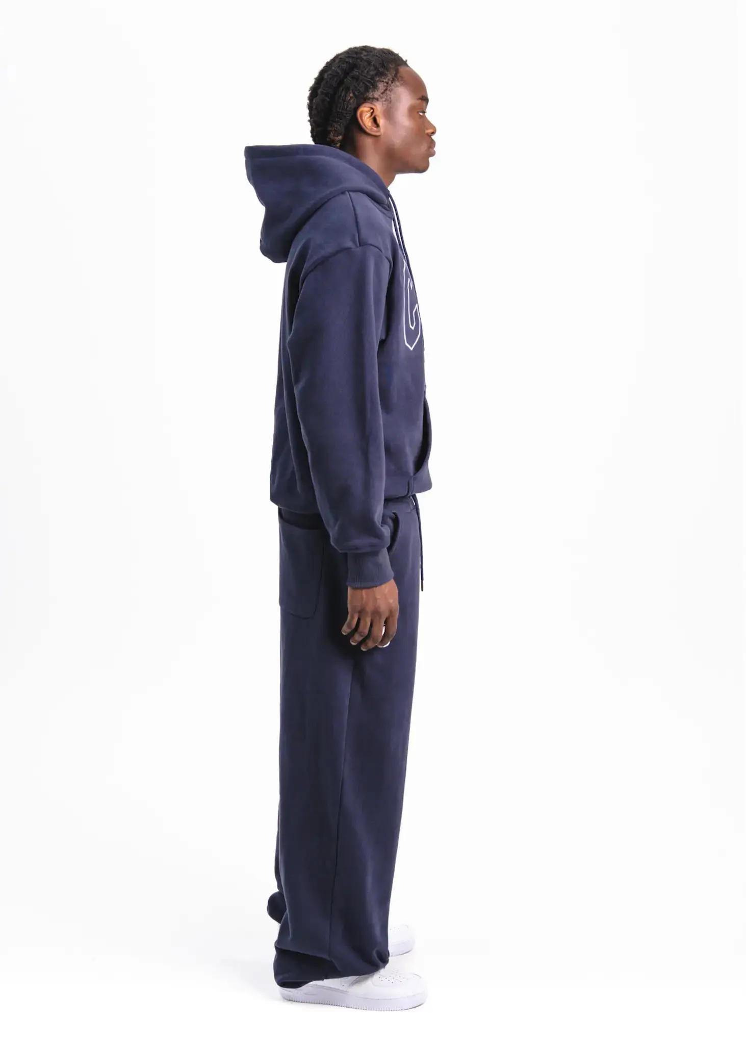NAVY FRANCE FLAG HOODIE - Image 4