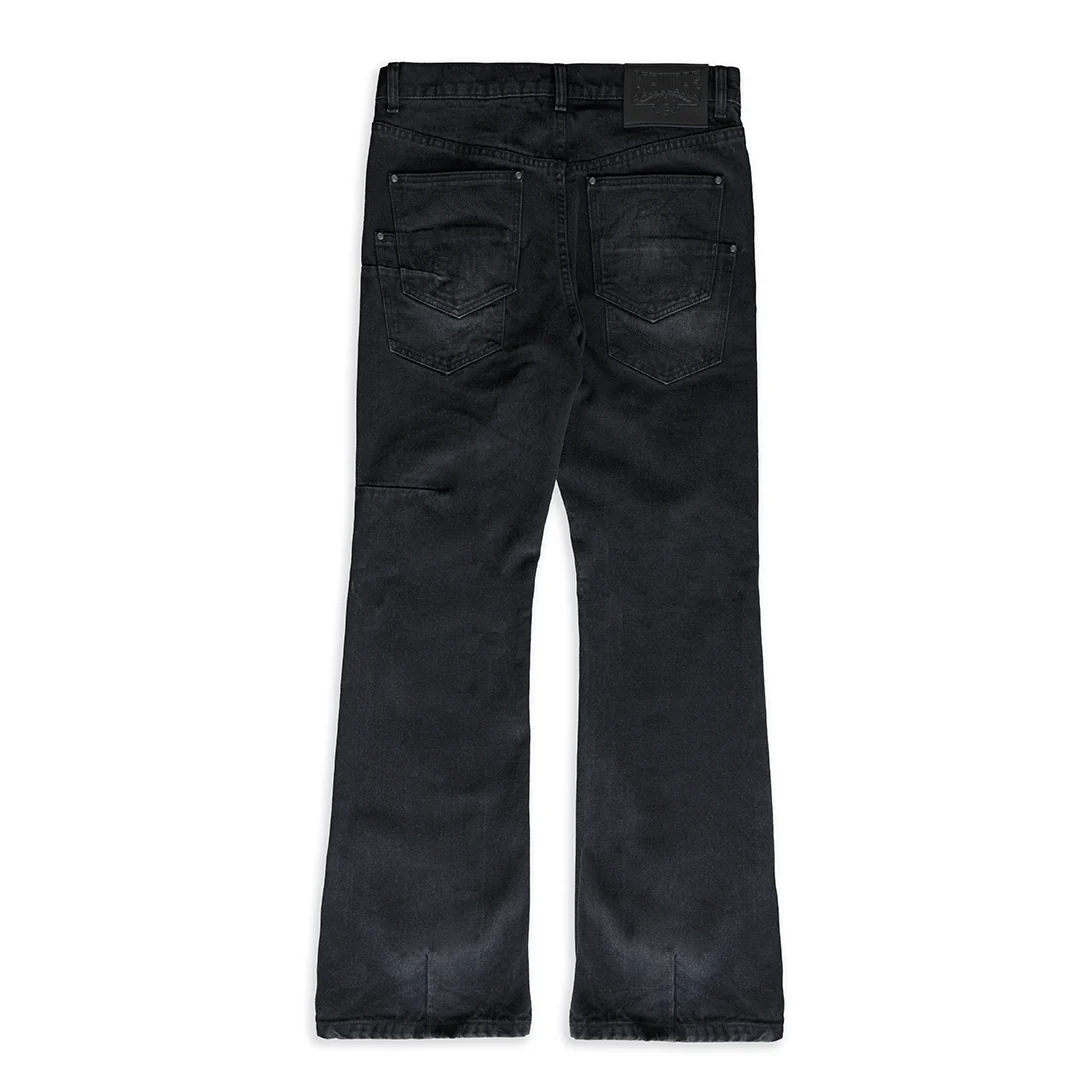 HEAVY BLACK BOOTCUT JEANS - Image 3