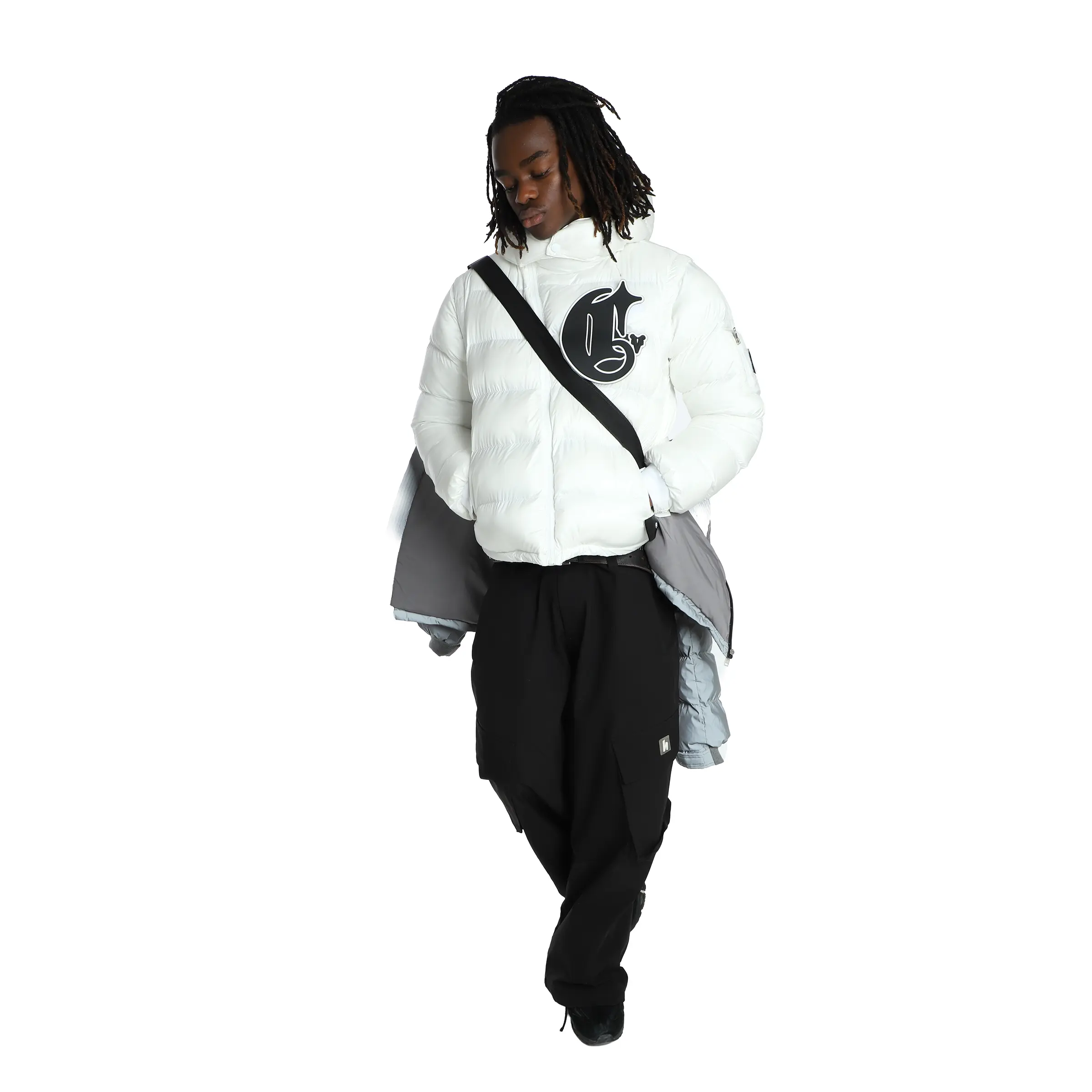 Shiny White Technical Jacket - Image 2