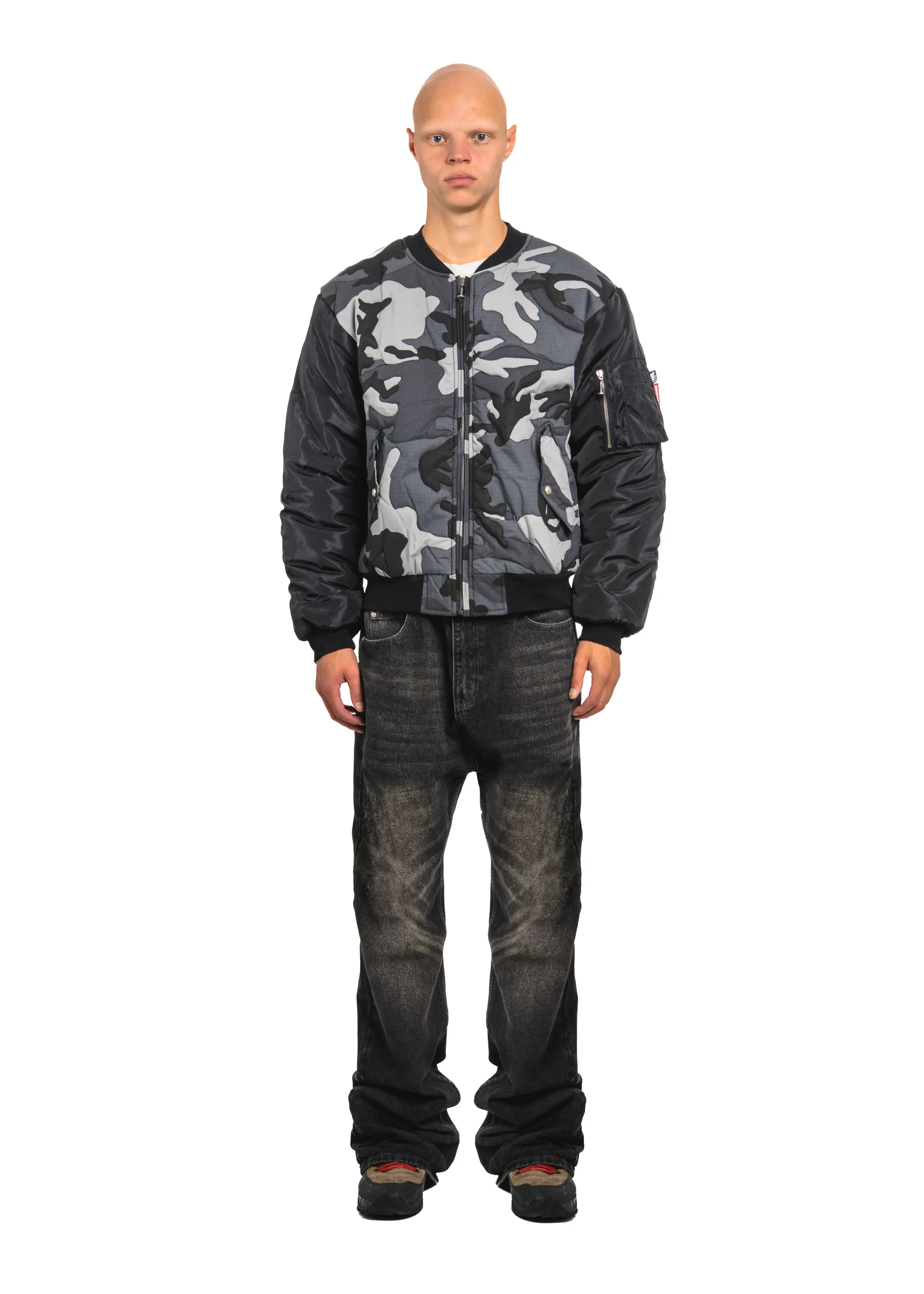 Stitched Snow Camo Bomber - Image 3