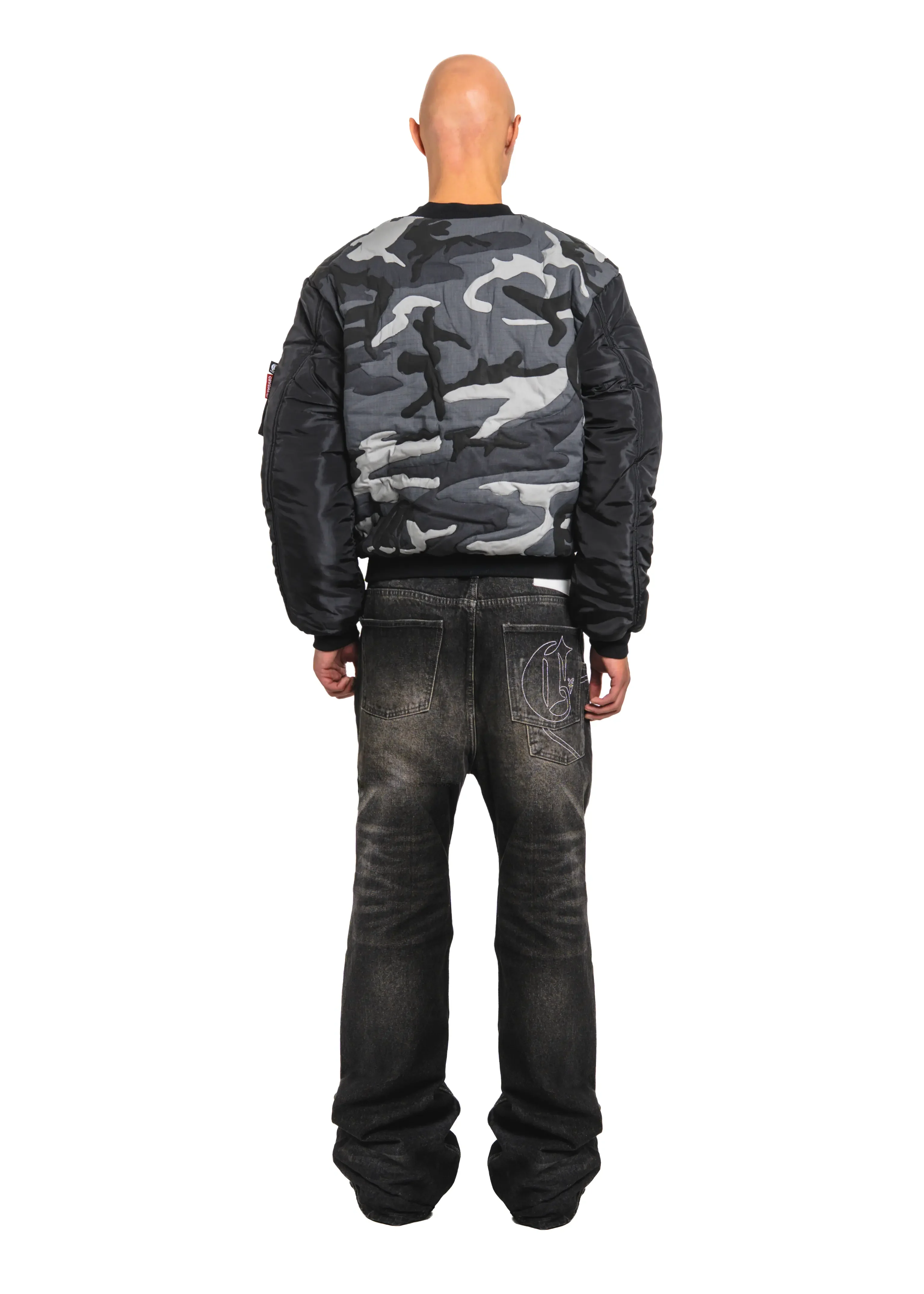Stitched Snow Camo Bomber - Image 4
