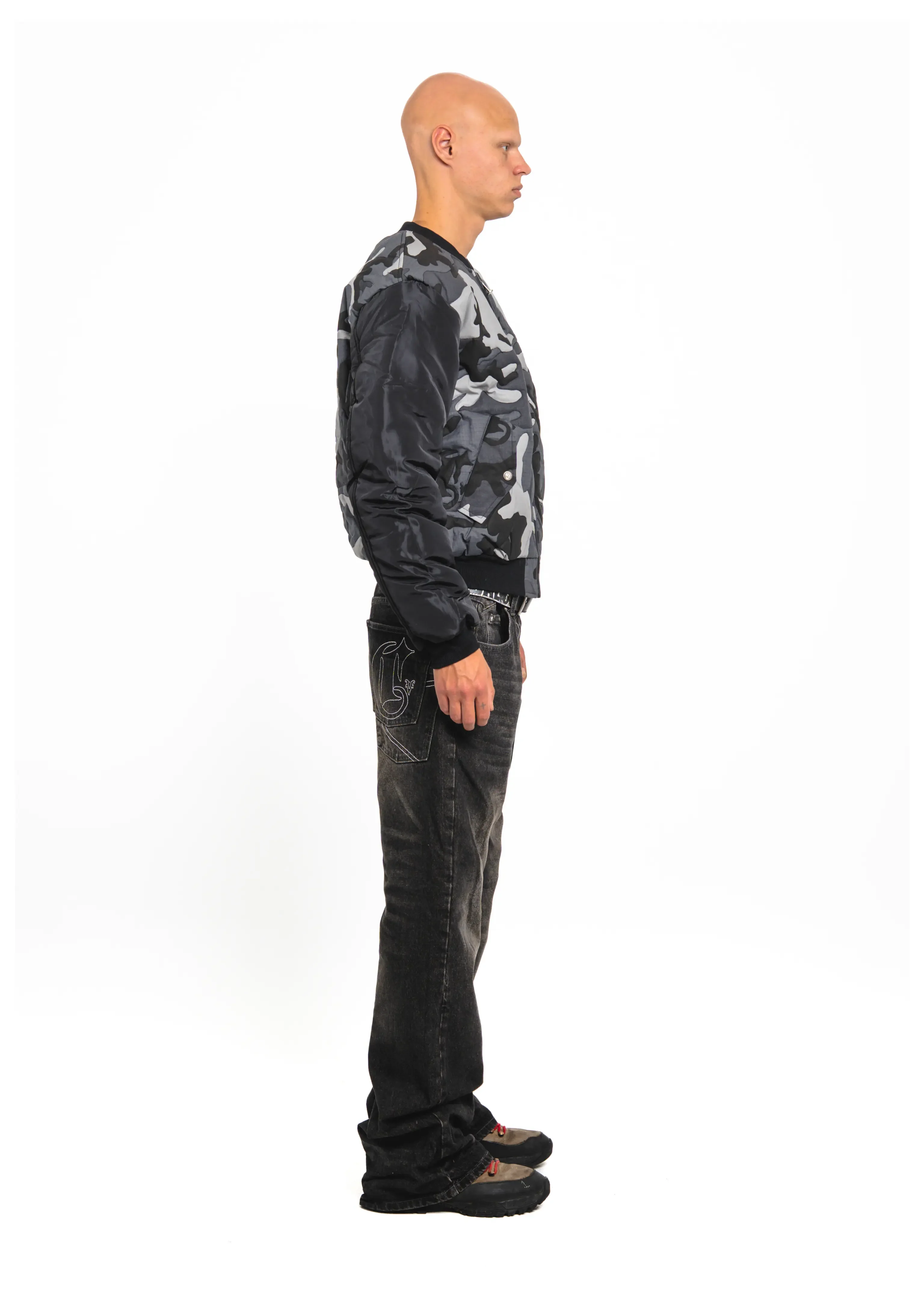 Stitched Snow Camo Bomber - Image 5