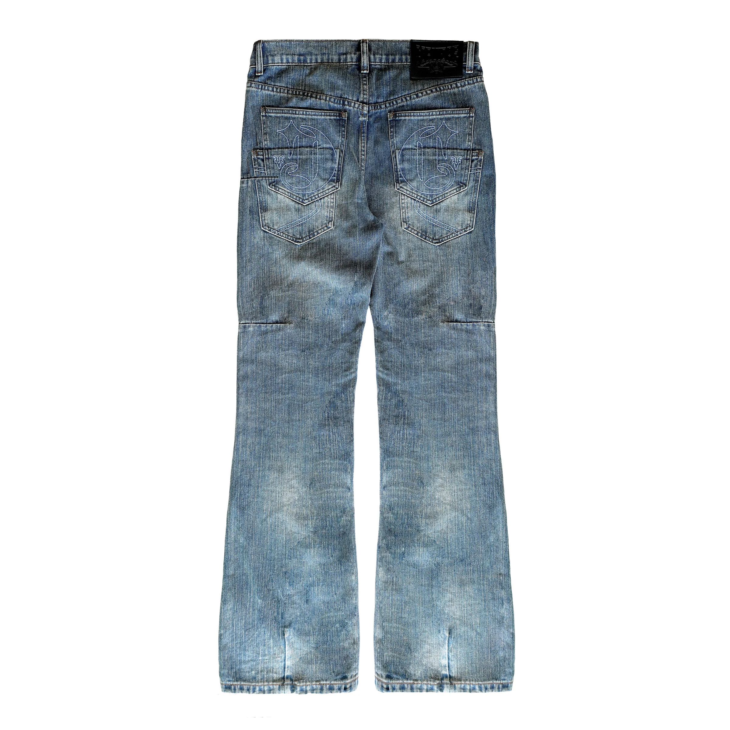 TONAL BLUE BOOTCUT JEANS - Image 3