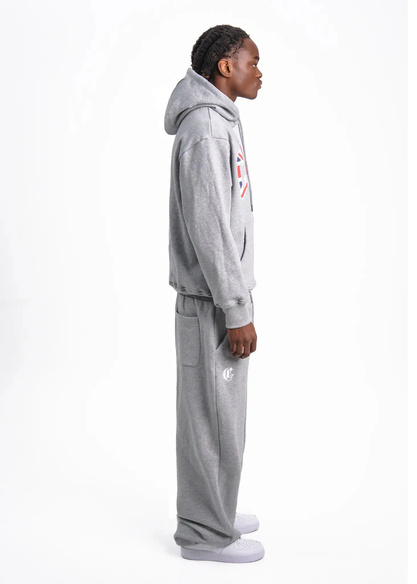 GREY UK FLAG HOODIE - Image 4